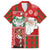 Australian Christmas Family Matching Summer Maxi Dress and Hawaiian Shirt - Santa Koala Kangaroo and Holiday Cheer - Wonder Print Shop