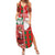 Australian Christmas Family Matching Summer Maxi Dress and Hawaiian Shirt - Santa Koala Kangaroo and Holiday Cheer - Wonder Print Shop