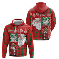 Australian Christmas Hoodie - Santa Koala Kangaroo and Holiday Cheer - Wonder Print Shop