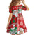 Australian Christmas Kid Short Sleeve Dress - Santa Koala Kangaroo and Holiday Cheer - Wonder Print Shop
