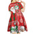 Australian Christmas Kid Short Sleeve Dress - Santa Koala Kangaroo and Holiday Cheer - Wonder Print Shop