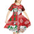 Australian Christmas Kid Short Sleeve Dress - Santa Koala Kangaroo and Holiday Cheer - Wonder Print Shop
