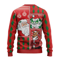 Australian Christmas Ugly Christmas Sweater - Santa Koala Kangaroo and Holiday Cheer - Wonder Print Shop