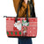Australian Christmas Leather Tote Bag - Santa Koala Kangaroo and Holiday Cheer - Wonder Print Shop
