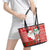 Australian Christmas Leather Tote Bag - Santa Koala Kangaroo and Holiday Cheer - Wonder Print Shop