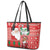 Australian Christmas Leather Tote Bag - Santa Koala Kangaroo and Holiday Cheer - Wonder Print Shop