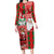 Australian Christmas Long Sleeve Bodycon Dress - Santa Koala Kangaroo and Holiday Cheer - Wonder Print Shop