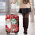 Australian Christmas Luggage Cover - Santa Koala Kangaroo and Holiday Cheer - Wonder Print Shop