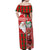 Australian Christmas Off Shoulder Maxi Dress - Santa Koala Kangaroo and Holiday Cheer - Wonder Print Shop