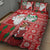 Australian Christmas Quilt Bed Set - Santa Koala Kangaroo and Holiday Cheer - Wonder Print Shop
