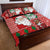 Australian Christmas Quilt Bed Set - Santa Koala Kangaroo and Holiday Cheer - Wonder Print Shop