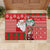 Australian Christmas Rubber Doormat - Santa Koala Kangaroo and Holiday Cheer - Wonder Print Shop