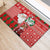 Australian Christmas Rubber Doormat - Santa Koala Kangaroo and Holiday Cheer - Wonder Print Shop