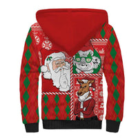 Australian Christmas Sherpa Hoodie - Santa Koala Kangaroo and Holiday Cheer - Wonder Print Shop