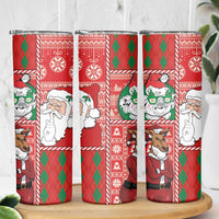 Australian Christmas Skinny Tumbler - Santa Koala Kangaroo and Holiday Cheer - Wonder Print Shop