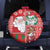 Australian Christmas Spare Tire Cover - Santa Koala Kangaroo and Holiday Cheer - Wonder Print Shop