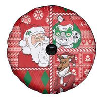 Australian Christmas Spare Tire Cover - Santa Koala Kangaroo and Holiday Cheer - Wonder Print Shop
