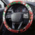 Australian Christmas Steering Wheel Cover - Santa Koala Kangaroo and Holiday Cheer - Wonder Print Shop