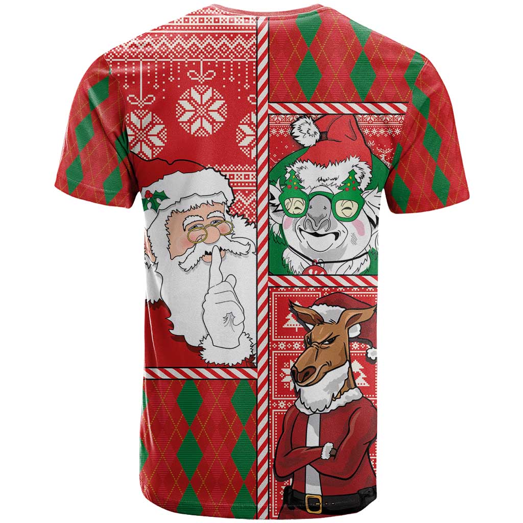 Australian Christmas T Shirt - Santa Koala Kangaroo and Holiday Cheer - Wonder Print Shop