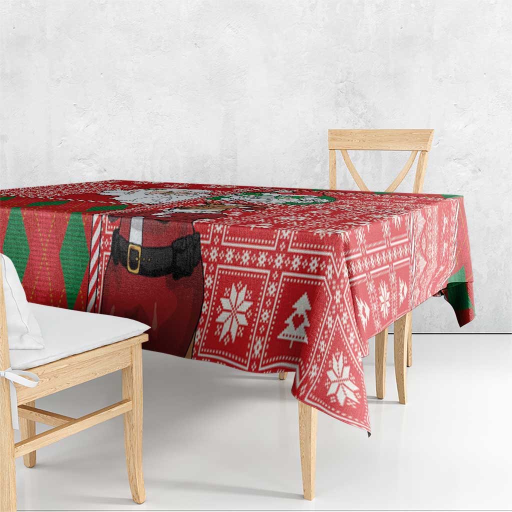Australian Christmas Tablecloth - Santa Koala Kangaroo and Holiday Cheer - Wonder Print Shop