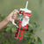 Australian Christmas Tumbler With Handle - Santa Koala Kangaroo and Holiday Cheer - Wonder Print Shop