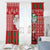 Australian Christmas Window Curtain - Santa Koala Kangaroo and Holiday Cheer - Wonder Print Shop
