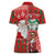 Australian Christmas Women Polo Shirt - Santa Koala Kangaroo and Holiday Cheer - Wonder Print Shop