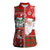 Australian Christmas Women Sleeveless Polo Shirt - Santa Koala Kangaroo and Holiday Cheer - Wonder Print Shop