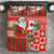 Canadian Christmas Bedding Set A Merry Xmas Santa and Funny Moose - Wonder Print Shop