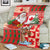 Canadian Christmas Blanket A Merry Xmas Santa and Funny Moose