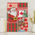 Canadian Christmas Canvas Wall Art A Merry Xmas Santa and Funny Moose - Wonder Print Shop