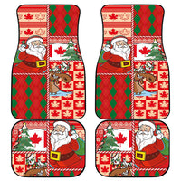 Canadian Christmas Car Mats A Merry Xmas Santa and Funny Moose - Wonder Print Shop