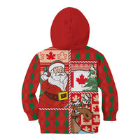 Canadian Christmas Kid Hoodie A Merry Xmas Santa and Funny Moose - Wonder Print Shop