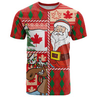 Canadian Christmas T Shirt A Merry Xmas Santa and Funny Moose - Wonder Print Shop