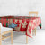 Canadian Christmas Tablecloth A Merry Xmas Santa and Funny Moose - Wonder Print Shop