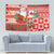 Canadian Christmas Tapestry A Merry Xmas Santa and Funny Moose - Wonder Print Shop
