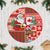 Canadian Christmas Tree Skirt A Merry Xmas Santa and Funny Moose - Wonder Print Shop