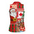 Canadian Christmas Women Sleeveless Polo Shirt A Merry Xmas Santa and Funny Moose - Wonder Print Shop