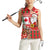 Canadian Christmas Women Sleeveless Polo Shirt A Merry Xmas Santa and Funny Moose - Wonder Print Shop