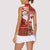 Canadian Christmas Women Sleeveless Polo Shirt A Merry Xmas Santa and Funny Moose - Wonder Print Shop