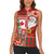 Canadian Christmas Women Sleeveless Polo Shirt A Merry Xmas Santa and Funny Moose - Wonder Print Shop