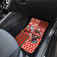 Canadian Christmas Car Mats Santa Hoho Holiday - A Beaver and Moose - Wonder Print Shop