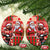 Canadian Christmas Ceramic Ornament Santa Hoho Holiday - A Beaver and Moose - Wonder Print Shop