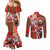 Canadian Christmas Couples Matching Mermaid Dress and Long Sleeve Button Shirt Santa Hoho Holiday - A Beaver and Moose