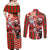 Canadian Christmas Couples Matching Off Shoulder Maxi Dress and Long Sleeve Button Shirt Santa Hoho Holiday - A Beaver and Moose - Wonder Print Shop