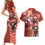 Canadian Christmas Couples Matching Short Sleeve Bodycon Dress and Hawaiian Shirt Santa Hoho Holiday - A Beaver and Moose - Wonder Print Shop