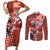 Canadian Christmas Couples Matching Short Sleeve Bodycon Dress and Long Sleeve Button Shirt Santa Hoho Holiday - A Beaver and Moose - Wonder Print Shop