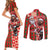 Canadian Christmas Couples Matching Short Sleeve Bodycon Dress and Long Sleeve Button Shirt Santa Hoho Holiday - A Beaver and Moose - Wonder Print Shop