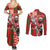 Canadian Christmas Couples Matching Summer Maxi Dress and Long Sleeve Button Shirt Santa Hoho Holiday - A Beaver and Moose - Wonder Print Shop
