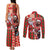 Canadian Christmas Couples Matching Tank Maxi Dress and Long Sleeve Button Shirt Santa Hoho Holiday - A Beaver and Moose - Wonder Print Shop